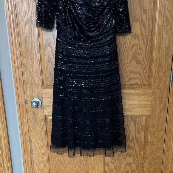 NWT Johnny Was Black Sequin Midi Dress - Picture 4 of 14